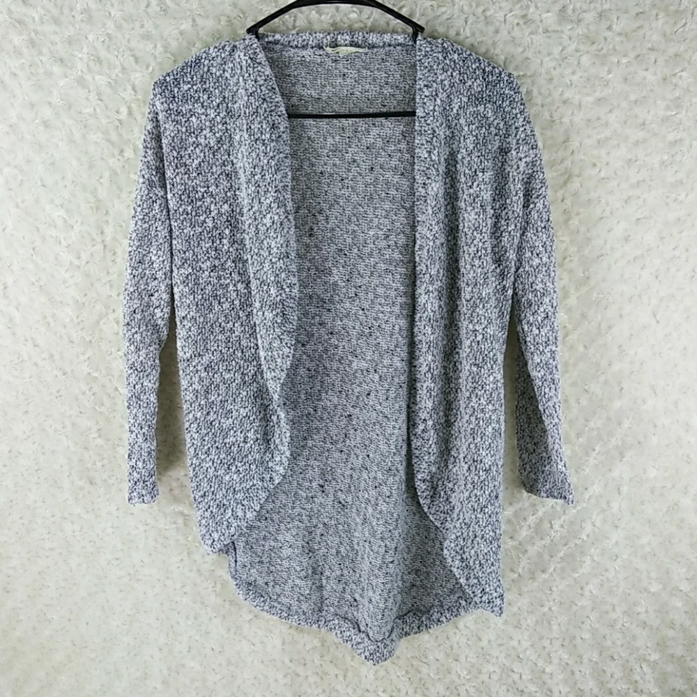 Soprano women's knit cardigan gray